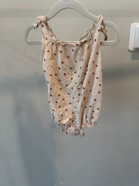 Baby girl One-Piece onsie in Cream with Lady Bug